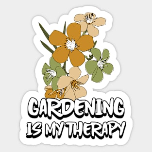 gardening is my therapy Sticker